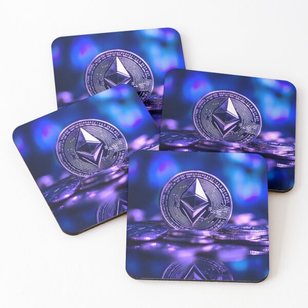 Item preview, Ethereum Coin Glow – Cyber Crypto Art for Tech Fans designed and sold by czki.
