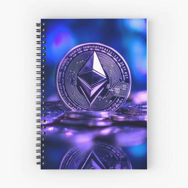 Item preview, Ethereum Coin Glow – Cyber Crypto Art for Tech Fans designed and sold by czki.