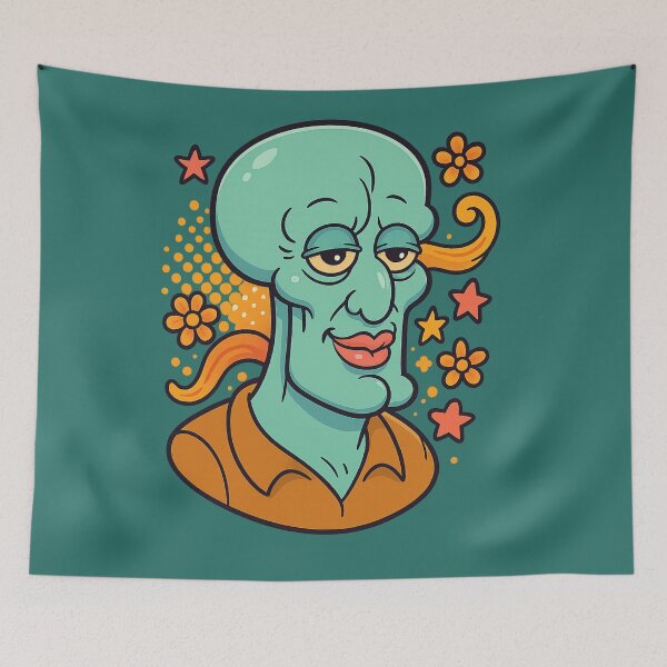 Item preview, Handsome Squid Meme – Bold & Beautiful Sea Icon designed and sold by GirlyPopped.