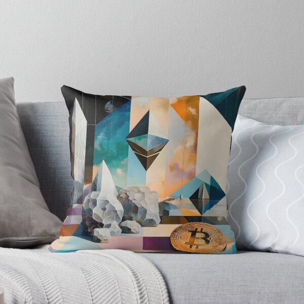 Item preview, Crypto Icons Collide – Modern ETH & BTC Art for Web3 Enthusiasts designed and sold by czki.