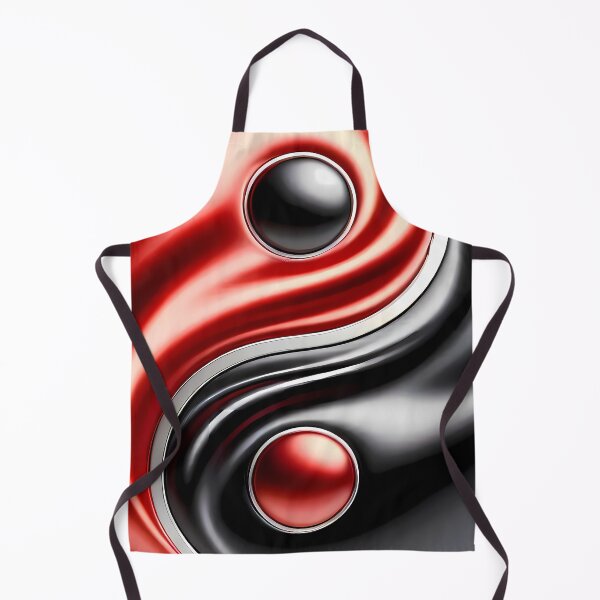 Item preview, Ying-Yang symbol round in black and red shine designed and sold by AD-Digital-Art.