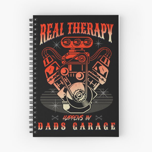 Item preview, Real Therapy Happens In Dads Garage Funny Supercharger Engine Racing Mechanic Fast Cars Fathers Day Daddy Father designed and sold by CarantinedChaos.
