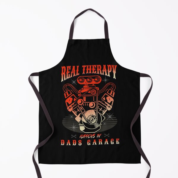 Item preview, Real Therapy Happens In Dads Garage Funny Supercharger Engine Racing Mechanic Fast Cars Fathers Day Daddy Father designed and sold by CarantinedChaos.