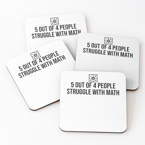 Item preview, Funny math Math joke 5 out of 4 people struggle with math quote Nerdy teacher humor designed and sold by LuxeGraphix.