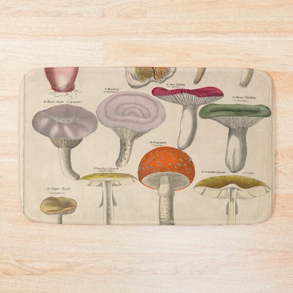 Item preview, Vintage Poisonous Mushrooms illustration designed and sold by Bruiserstang.