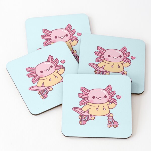 Item preview, Cute Axolotl Loves Roller Skating designed and sold by rustydoodle.