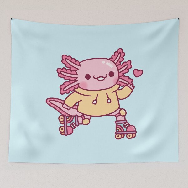 Item preview, Cute Axolotl Loves Roller Skating designed and sold by rustydoodle.