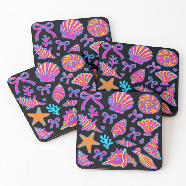 Item preview, Vibrant Neon Seashells and Ocean Elements designed and sold by Serbin.