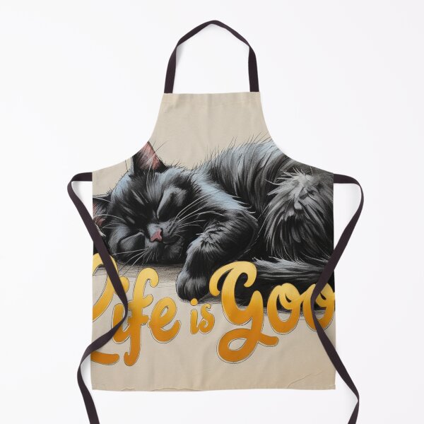 Item preview, Sleeping Black cat, Life is Good. designed and sold by Olberic.