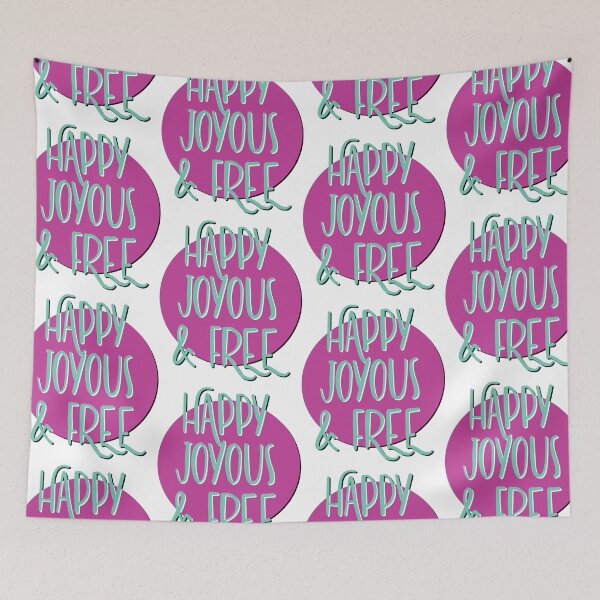 Item preview, Happy Joyous & Free Slogan designed and sold by ApexDesigners.