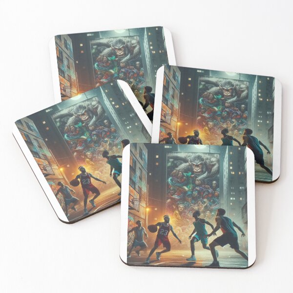 Item preview, Street Ball Under the Lights – Night Basketball with Graffiti Backdrop designed and sold by ashokreddy343.