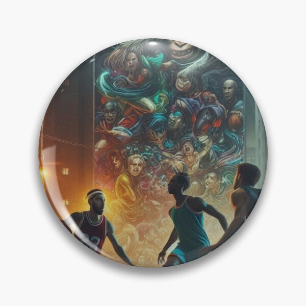 Item preview, Street Ball Under the Lights – Night Basketball with Graffiti Backdrop designed and sold by ashokreddy343.