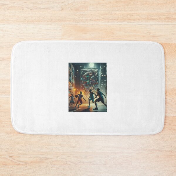 Item preview, Street Ball Under the Lights – Night Basketball with Graffiti Backdrop designed and sold by ashokreddy343.