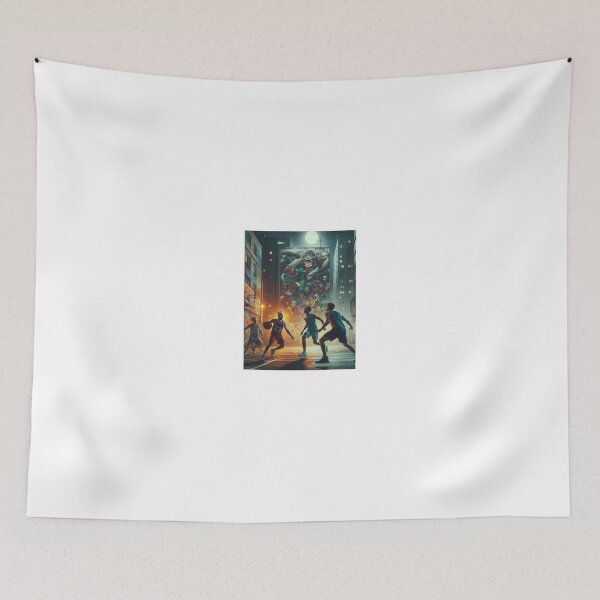 Item preview, Street Ball Under the Lights – Night Basketball with Graffiti Backdrop designed and sold by ashokreddy343.