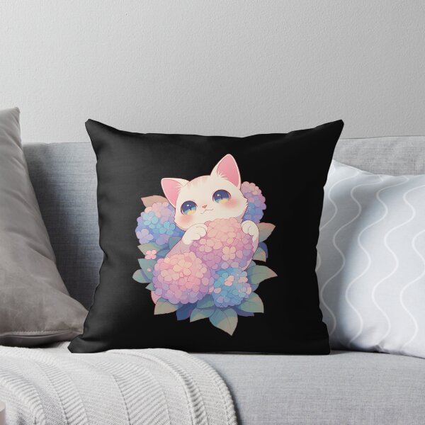 Item preview, Cute Cat surrounded by Flowers designed and sold by Mamojiin.