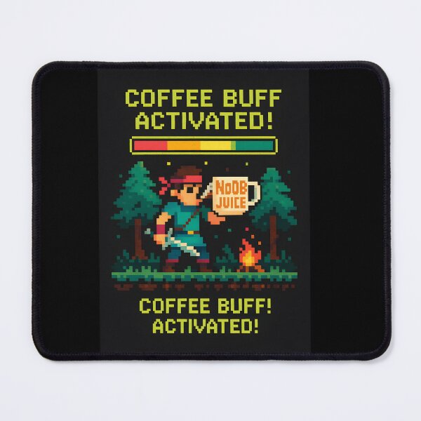 Item preview, Coffee Buff Activated – 8-Bit Gamer Tee designed and sold by MuseFlux.