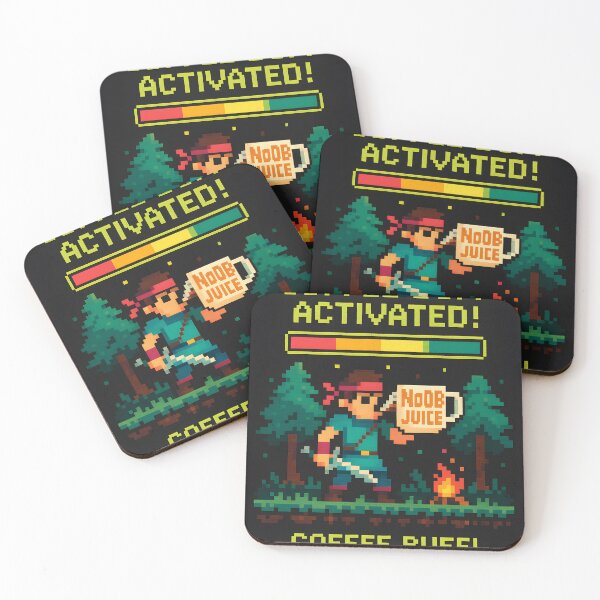 Item preview, Coffee Buff Activated – 8-Bit Gamer Tee designed and sold by MuseFlux.