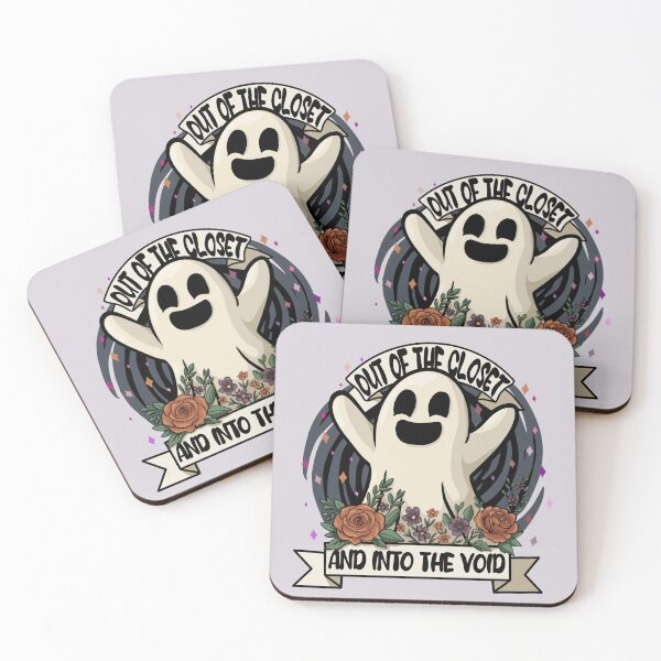 Item preview, Out of the Closet and Into the Void – Spooky Cute Gay Ghost Art designed and sold by Feral-by-Elsie.