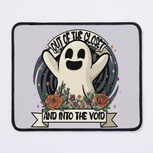 Item preview, Out of the Closet and Into the Void – Spooky Cute Gay Ghost Art designed and sold by Feral-by-Elsie.
