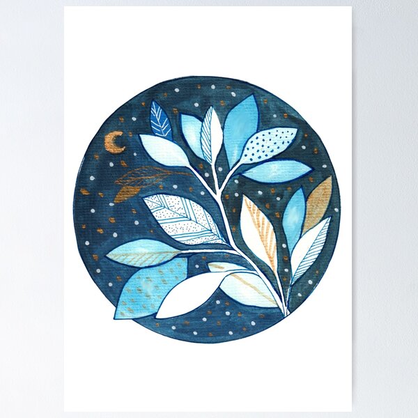 Artikel-Vorschau von Leaves at night, designt und verkauft von AnjaLiaDesigns.
