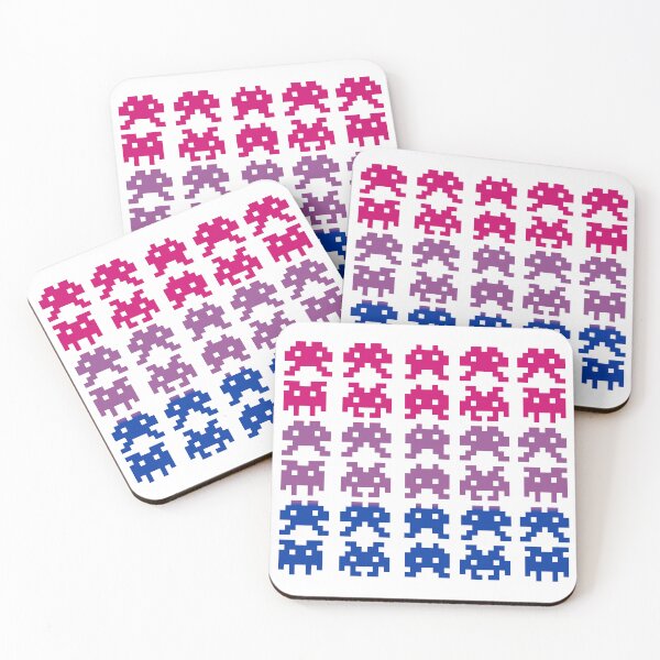Item preview, PRIDE Collection: Bisexual Space Invaders designed and sold by Rebecca Creates....