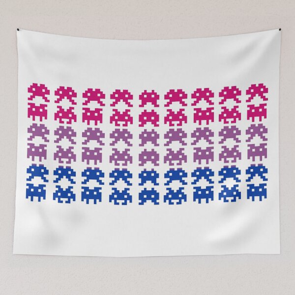 Item preview, PRIDE Collection: Bisexual Space Invaders designed and sold by Rebecca Creates....