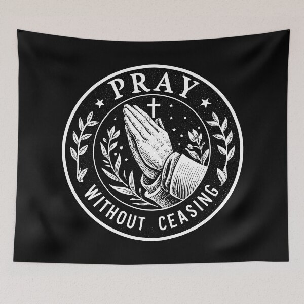 Item preview, 1 Thessalonians 5:17 Pray Without Ceasing designed and sold by plushism.