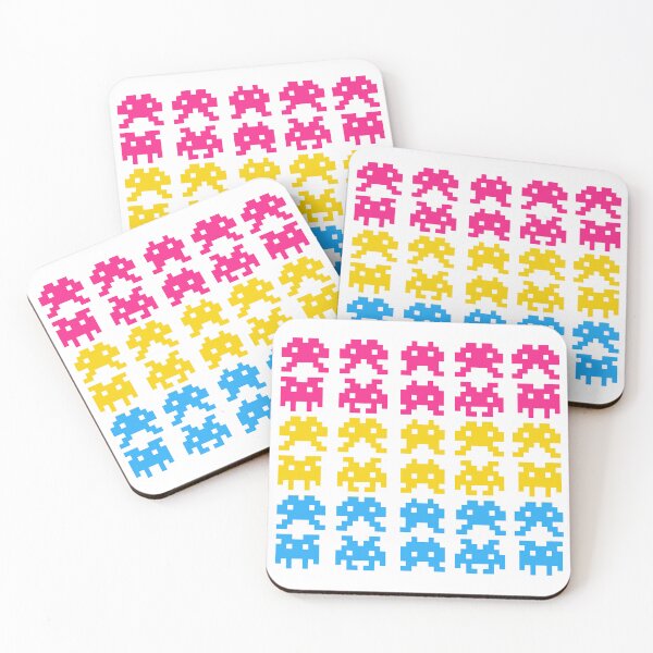 Item preview, PRIDE Collection: Pansexual Space Invaders designed and sold by Rebecca Creates....