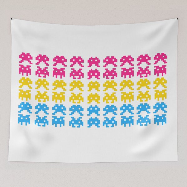 Item preview, PRIDE Collection: Pansexual Space Invaders designed and sold by Rebecca Creates....