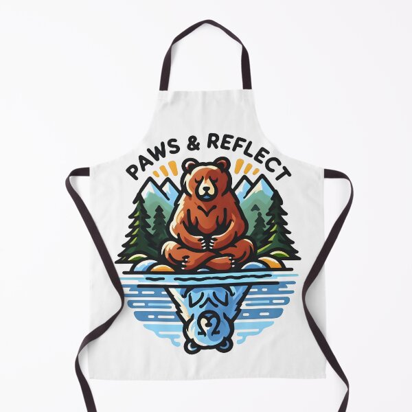 Item preview, river, paws and reflect, yoga, bear designed and sold by TrueArtVibes.