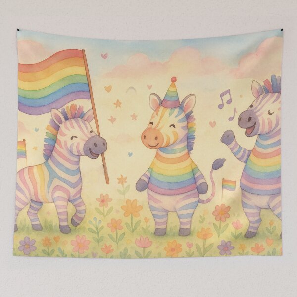Item preview, Colorful zebras celebrate Pride Month designed and sold by Mauswohn.