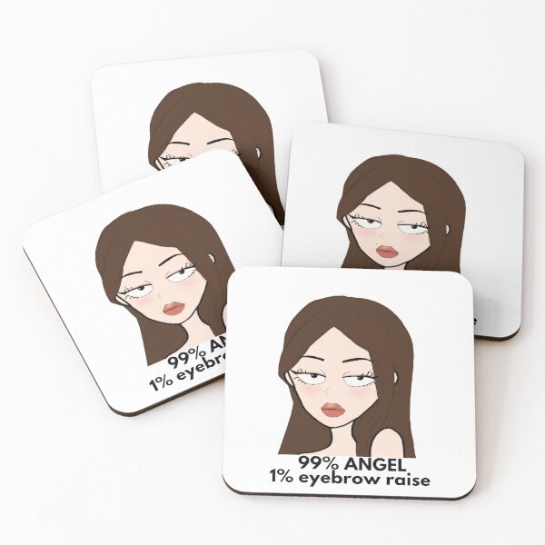 Item preview, 99% Angel 1% Eyebrow Raise | Sassy Cartoon Girl Art designed and sold by Mused by Melancholy.