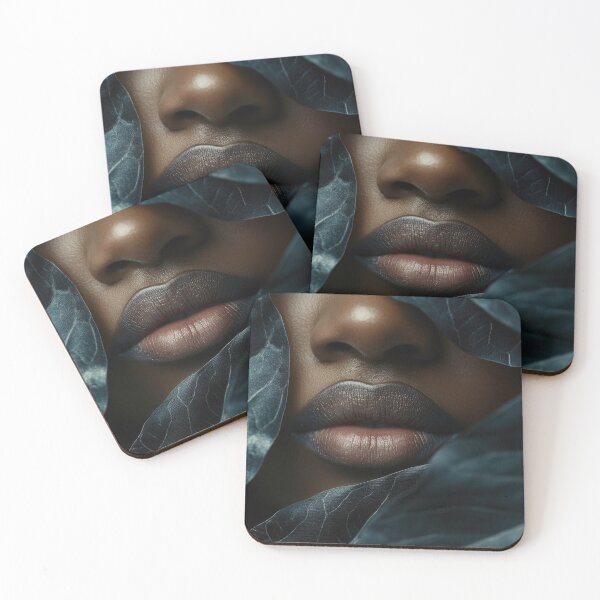 Item preview, Close up of lips behind dark fabric designed and sold by anytka.
