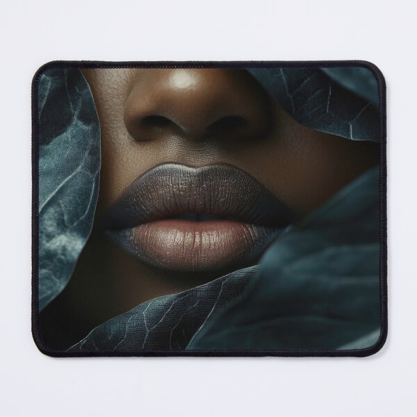 Item preview, Close up of lips behind dark fabric designed and sold by anytka.