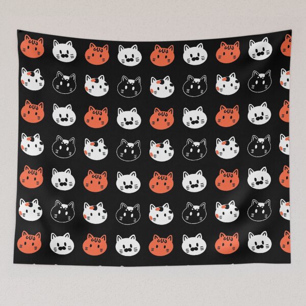 Item preview, Dark color of cat, notebook cover, book cover, postcard cover, pattern design  designed and sold by Best little cute .