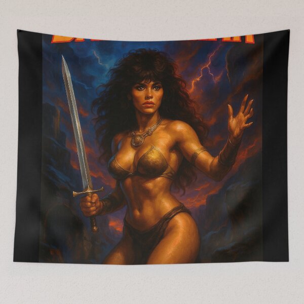 Item preview, Barbarian Amiga Retro Game Cover Art designed and sold by Retr0Tshirts.
