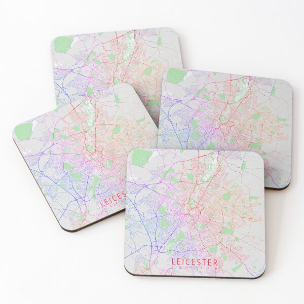 Item preview, Leicester City Map of England - Colorful designed and sold by deMAP.
