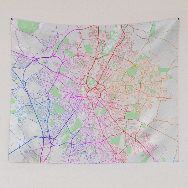Item preview, Leicester City Map of England - Colorful designed and sold by deMAP.