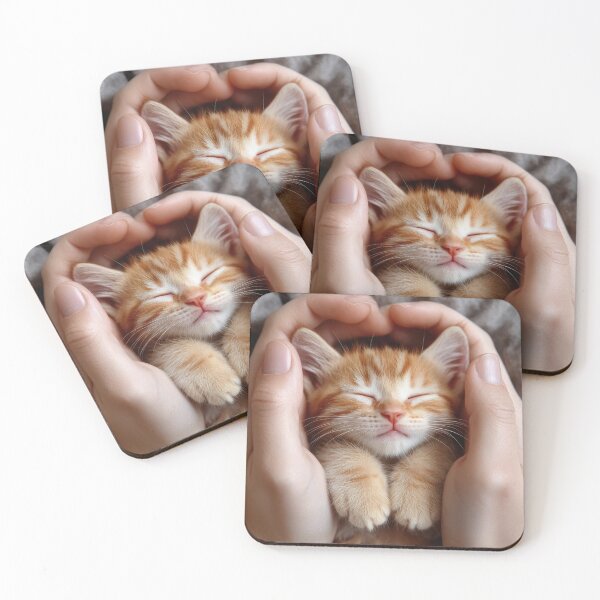 Item preview, Loving hands cradle a sleepy kitten designed and sold by anytka.