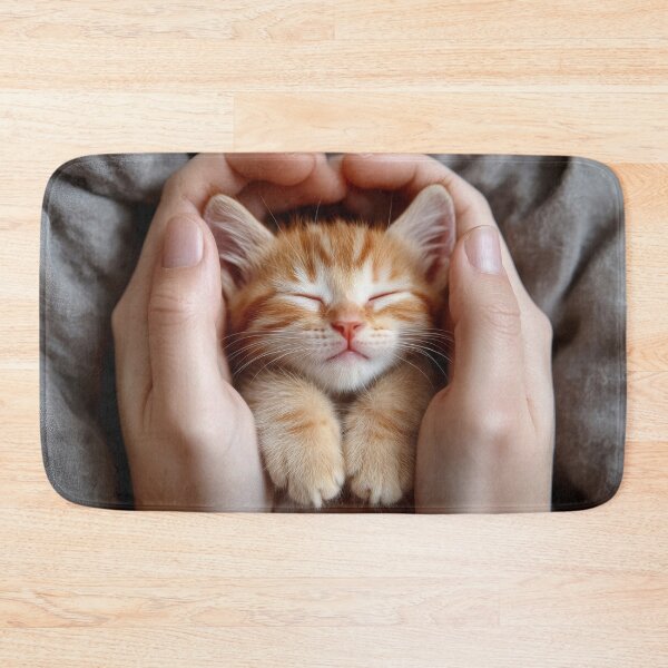 Item preview, Loving hands cradle a sleepy kitten designed and sold by anytka.