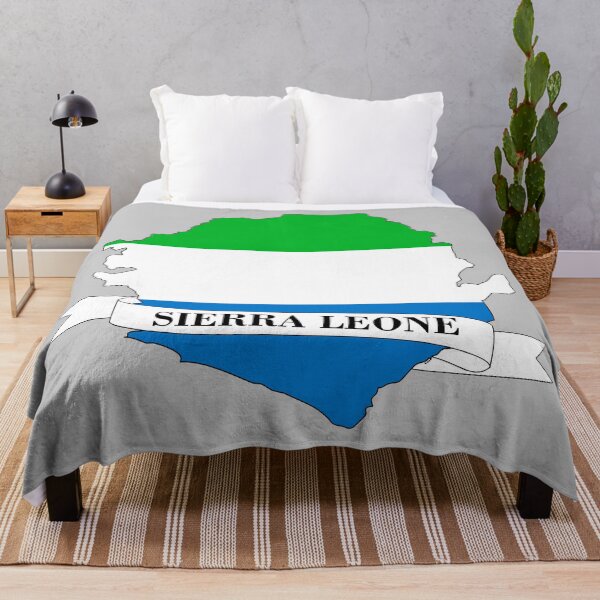 Item preview, Flag map of Sierra Leone designed and sold by visual adventures.