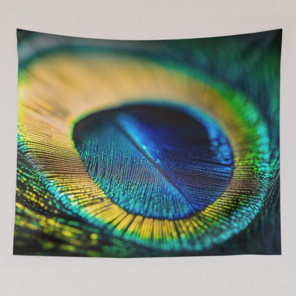 Item preview, Peacock feather with vibrant colors designed and sold by anytka.
