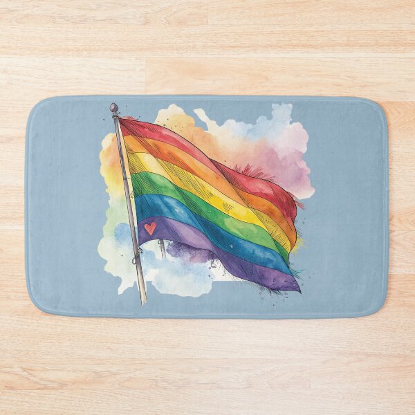 Item preview, Aesthetic Rainbow Flag - Fluid Watercolor Love & Diversity Option designed and sold by asliberry.