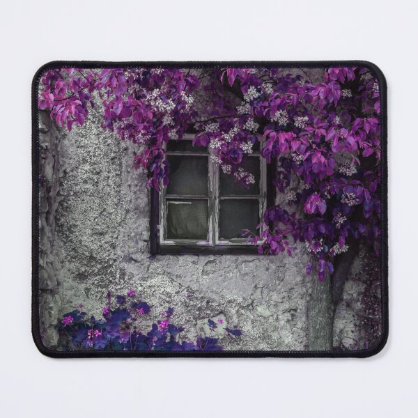 Item preview, Purple and Radiant Orchid Vines on Old Stone Building designed and sold by Brooke T Ryan Photographic Art.