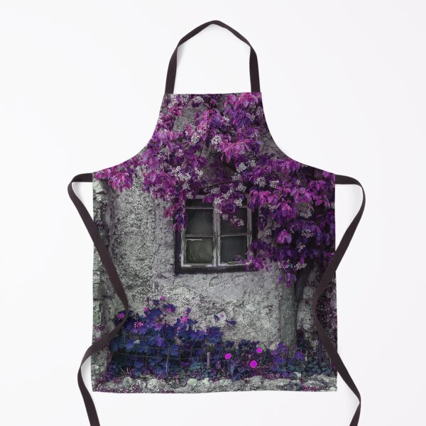 Item preview, Purple and Radiant Orchid Vines on Old Stone Building designed and sold by Brooke T Ryan Photographic Art.