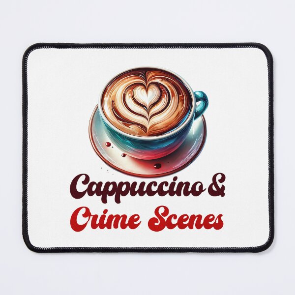 Artikelvorschau, Cappuccino und Tatort-Aquarelldesign entworfen und verkauft von EmeraldeaArt.