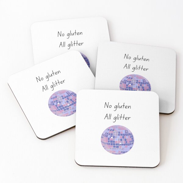 Item preview, No Gluten All Glitter | Sparkly Coeliac Disco Ball Design for Gluten Free Living designed and sold by My Gluten Free Life UK.
