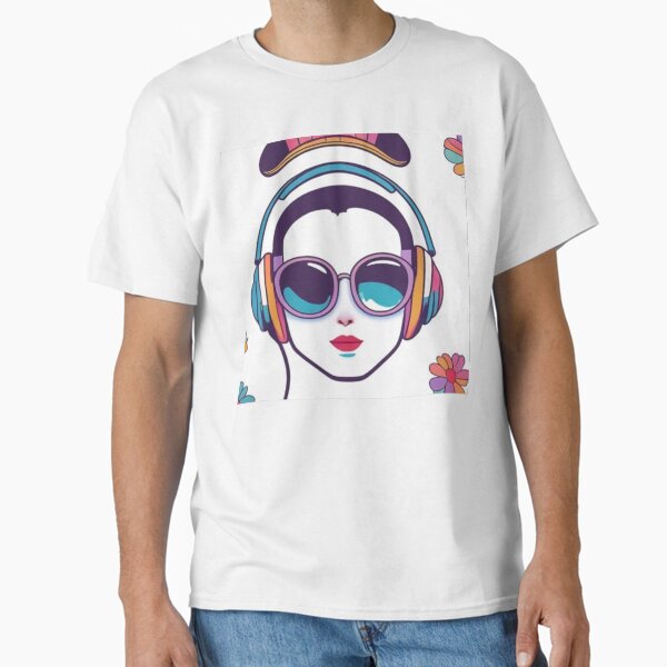 Cartoon Pattern Portrait Classic T-Shirt