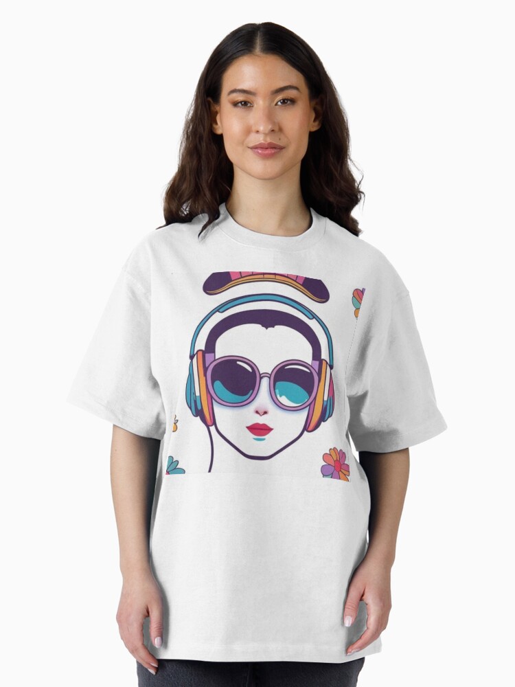 Thumbnail 1 of 7, Oversized T-Shirt, Cartoon Pattern Portrait designed and sold by DiMilford.