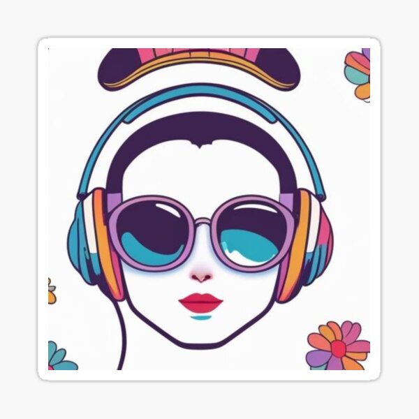 Cartoon Pattern Portrait Sticker